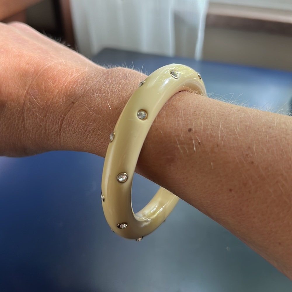 J.Crew Factory Resin and Rhinestone Bangle - Picture 3 of 3